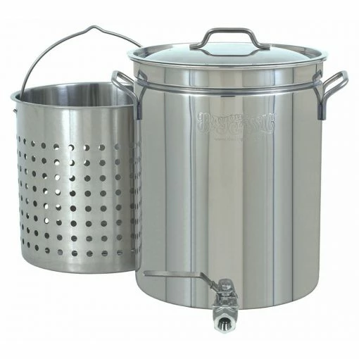 Bayou Classic 10 Gallon Stainless Steel Stock Pot, Spigot And Basket 3 Bayou Classic 10 Gallon Stainless Steel Stock Pot, Spigot And Basket