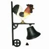 Cajun Classic Cast Iron Rooster Hanging Outdoor Dinner Bell Cast Iron Cookware