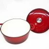 Cajun Classic Enamel Coated Red Dutch Oven - 4.5 Quart Cast Iron Cookware