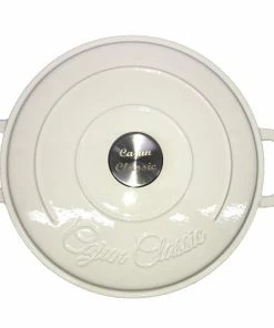 Cajun Classic 5 Qt Enamel White Dutch Oven