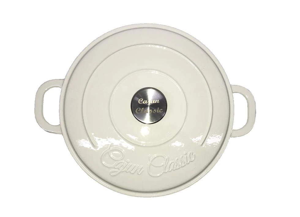 Cajun Classic 5 Qt Enamel White Dutch Oven 2 Cajun Classic 5 Qt Enamel White Dutch Oven