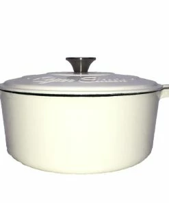 Cajun Classic 5 Qt Enamel White Dutch Oven