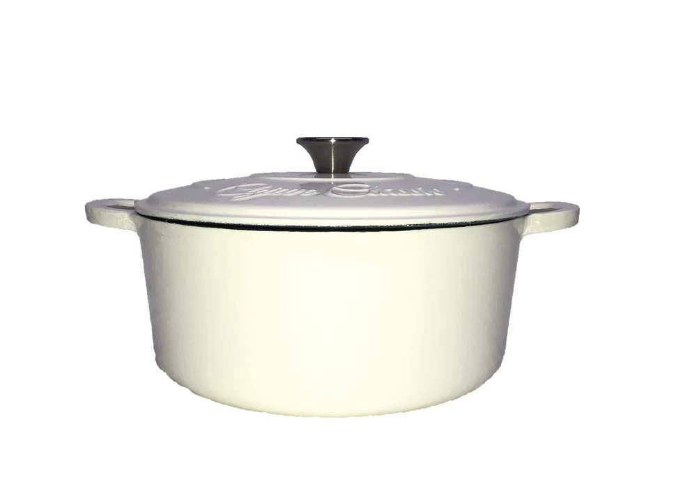 Cajun Classic 5 Qt Enamel White Dutch Oven 1 Cajun Classic 5 Qt Enamel White Dutch Oven
