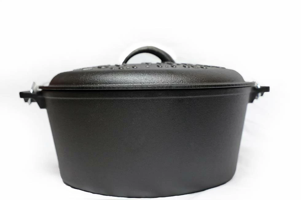 Cajun Classic Seasoned Cast Iron Dutch Oven Pot LSU Tigers- 9 Quart 2 Cajun Classic Seasoned Cast Iron Dutch Oven Pot LSU Tigers- 9 Quart