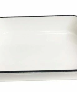 Cajun Classic White Enamel Baking Dish