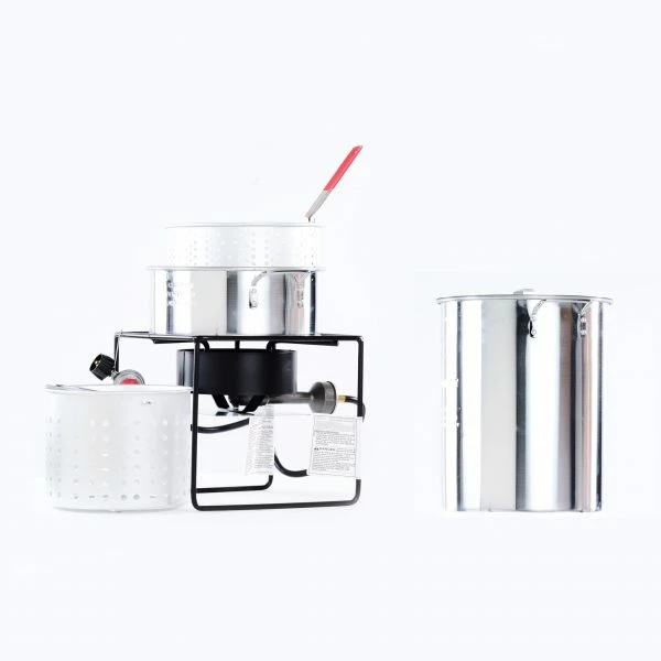 King Kooker Portable Propane Outdoor Deep Frying/Boiling Package With 2 Pots 1 King Kooker Portable Propane Outdoor Deep Frying/Boiling Package With 2 Pots