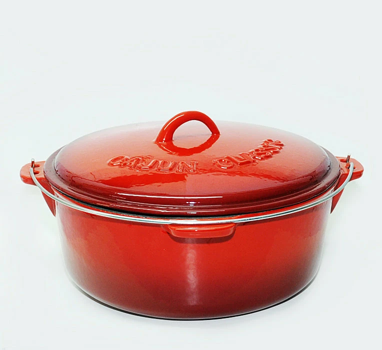 Cajun Classic 2 Qt Enamel Red Dutch Oven Cast Iron Cookware 1 Cajun Classic 2 Qt Enamel Red Dutch Oven Cast Iron Cookware