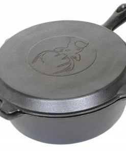 Cajun Classic Seasoned Cast Iron Chicken Fryer With Cast Iron Deer Skillet Lid Cast Iron Cookware