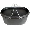 Cajun Classic Cast Iron Oval Casserole Dish Pot