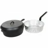 Cast Iron Cookware Cajun Classic Seasoned Cast Iron Chicken Fryer