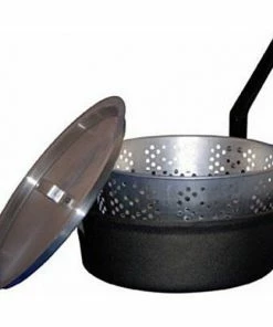 Cast Iron Cookware King Kooker Cast Iron Fish Fry Pot 6 Quart