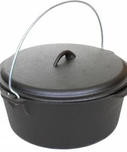 Cajun Classic Seasoned Cast Iron Dutch Oven Pot - 9 Quart