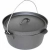 Cajun Classic Seasoned Camp Dutch Oven W/ Biscuit Lid - 16 Qt