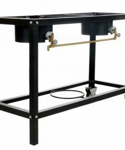 Cajun Classic 2 Burner Stove On Wheel Cart High Pressure Propane Burners