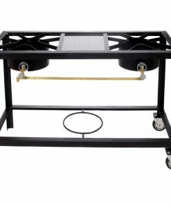 Propane Burners Cajun Classic 2 Burner Stove On Wheel Cart Low Pressure