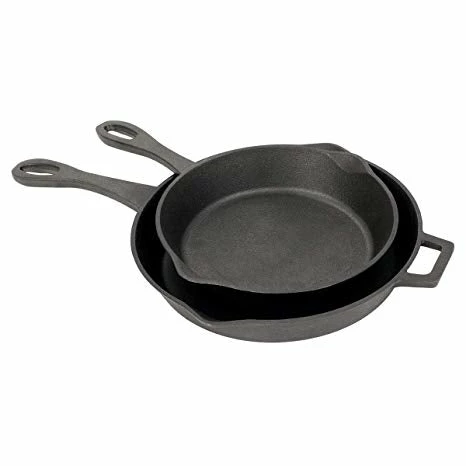 Bayou Classic 2 Piece Cast Iron Skillet Set 1 Bayou Classic 2 Piece Cast Iron Skillet Set