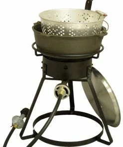 Cast Iron Cookware King Kooker Cast Iron Dutch Oven Outdoor Fish Frying Cooking Kit (DISCONTINUED SUB: 1650)