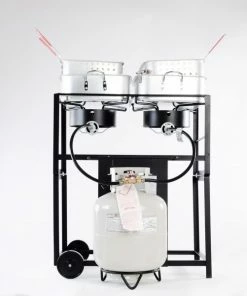 King Kooker Fish Fryers Dual Burner Outdoor Cooking Cart 30 Inches