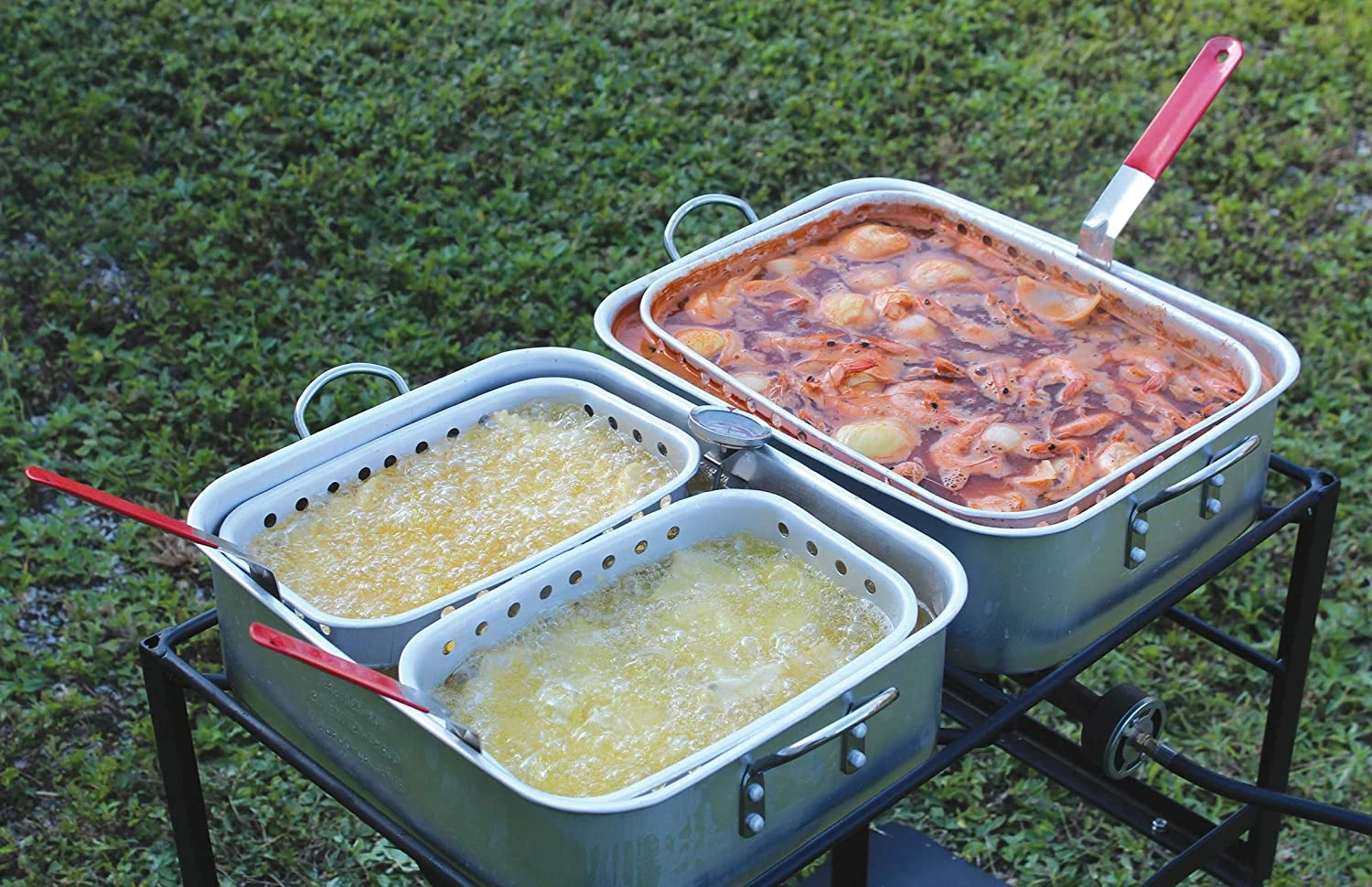 King Kooker Fish Fryers Dual Burner Outdoor Cooking Cart 30 Inches 2 King Kooker Fish Fryers Dual Burner Outdoor Cooking Cart 30 Inches