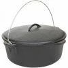 Cajun Classic Seasoned Cast Iron Dutch Oven Pot - 16 Quart Cast Iron Cookware