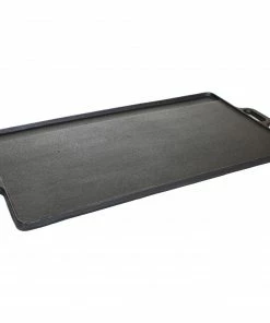 Cast Iron Cookware Cajun Classic Rectangular Large Reversible Seasoned Cast Iron Griddle