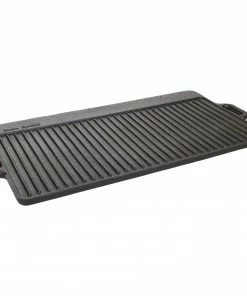 Cast Iron Cookware Cajun Classic Rectangular Large Reversible Seasoned Cast Iron Griddle