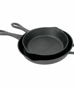 Bayou Classic 2 Piece Cast Iron Skillet Set - 10 & 12" Cast Iron Cookware