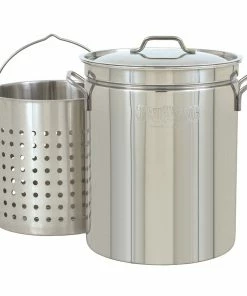 Bayou Classic 44 Quart Stainless Steel Stock Pot Kit