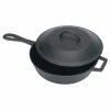 Cast Iron Cookware Bayou Classic 5 Quart Cast Iron Skillet W/ Lid