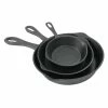 Cast Iron Cookware Bayou Classic 3 Piece Cast Iron Skillet Set