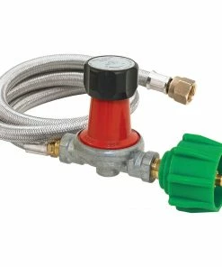 Propane Regulator Kits Bayou Classic Stainless Steel 0-30 PSI Propane Regulator Kit