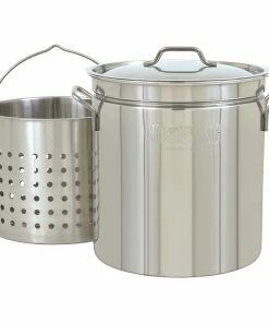 Stock Pots Bayou Classic 24 Quart Stainless Steel Stock Pot Kit