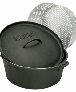 Cast Iron Cookware Bayou Classic 20 Quart Cast Iron Dutch Oven