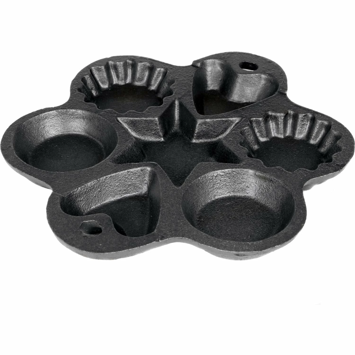Cast Iron Cookware Cajun Classic Seasoned Shapes Cast Iron Muffin Pan 1 Cast Iron Cookware Cajun Classic Seasoned Shapes Cast Iron Muffin Pan